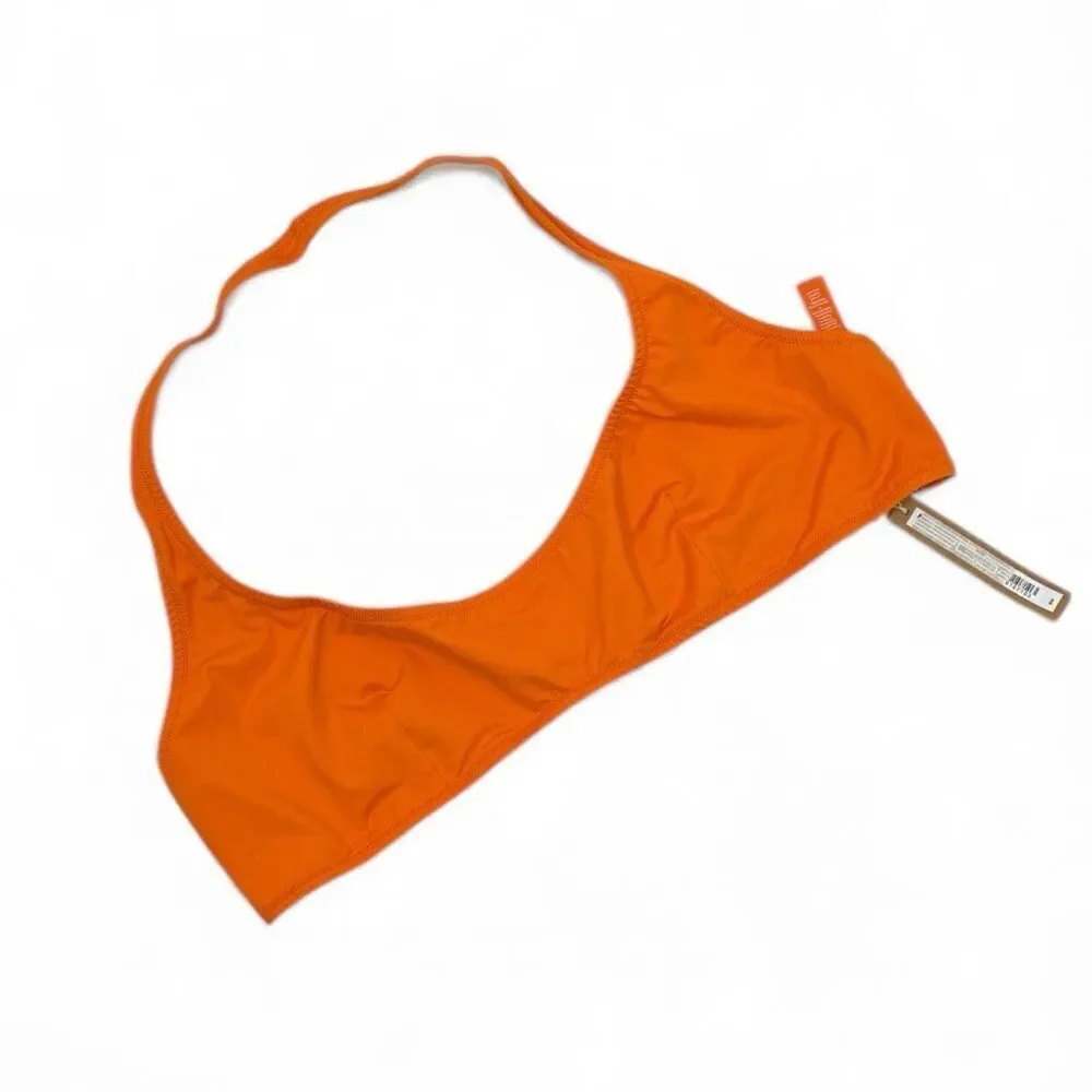 SKIMS NWT Swim Bikini Halter Top in Tangerine Size 2X